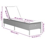 vidaXL Chaises longues avec coussins lot de 2 noir résine tressée