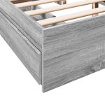 vidaXL Cadre de lit avec tiroirs sans matelas sonoma gris 150x200 cm