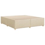 vidaXL Cadre de lit sans matelas crème 180x200 cm tissu