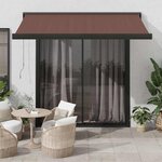 vidaXL Auvent rétractable automatique marron 350x250 cm