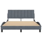 vidaXL Cadre de lit sans matelas gris foncé 140x200 cm velours