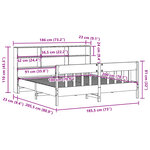 vidaXL Cadre de lit sans matelas cire marron 180x200cm bois pin massif