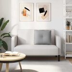 vidaXL Coussin de Dos Gris nuage 60 x 19 x 50 cm tissu