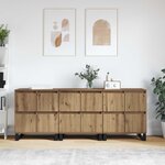 vidaXL Buffet 3 Pièces Chêne artisanal 60 x 35 x 70 cm