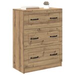 vidaXL Armoire à tiroirs Chêne artisanal 66 x 34 5 x 87 cm