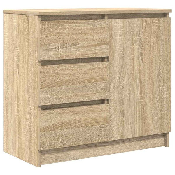 vidaXL Buffet avec tiroir chêne sonoma 71x35x65 cm bois d'ingénierie