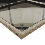 vidaXL Ensemble à manger de jardin 9 Pièces coussins gris résine tressée