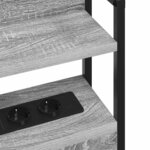 vidaXL Tête de lit de rangement Sonoma gris 200 cm Bois d'ingénierie