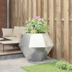 vidaXL Jardinière Argent 100 x 100 x 80 cm Acier inoxydable