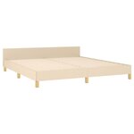 vidaXL Cadre de lit sans matelas crème 180x200 cm tissu