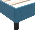 vidaXL Cadre de lit sans matelas bleu foncé 100x220 cm velours