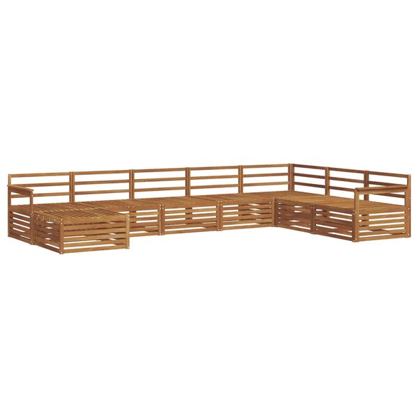 vidaXL Ensemble de canapés d'extérieur 8 Pièces Naturel