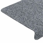 vidaXL Tapis d'escalier autocollants 30 pièces 65 x 21 x 4 cm Gris clair Bord rectangulaire