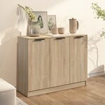 vidaXL Buffet Chêne sonoma 90 5x30x70 cm Bois d'ingénierie