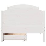 vidaXL Cadre de lit sans matelas blanc 90x200 cm bois de pin massif
