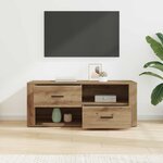 vidaXL Meuble TV Chêne artisanal 100 x 35 x 40 cm Bois d'ingénierie