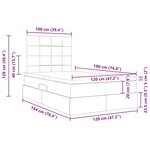 vidaXL Lit de rangement LED avec matelas Crème 120 x 190 cm Tissu