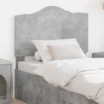 vidaXL Tête de lit Gris béton 100 cm Bois d'ingénierie
