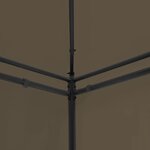 vidaXL Belvédère avec rideaux 600x298x270 cm Taupe 180 g/m²