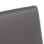 vidaXL Chaises de Salle à Manger avec Roues 2 Pièces Gris 57 x 66 x 94 cm