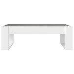 vidaXL Table basse avec LED infini blanc 90x53x30 cm