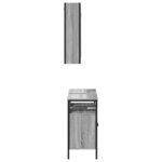 vidaXL Ensemble de meubles de salle de bain 2 Pièces Sonoma gris
