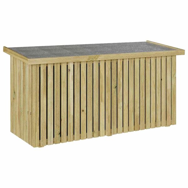 vidaXL Boîte de Rangement de Jardin Marron 119 x 44 x 58.5 cm
