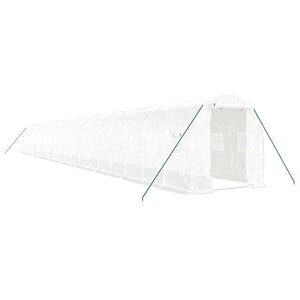 vidaXL Serre avec cadre en acier blanc 40 m² 20x2x2 m