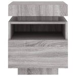 vidaXL Armoire de chevet avec lumières LED sonoma gris 40x39x48 5 cm
