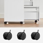 Caisson de bureau caisson de rangement classeur armoires basses 2 tiroirs pour dossiers suspendus blanc 12_0004814