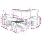 vidaXL Ensemble de canapés d'extérieur 5 Pièces Naturel et Anthracite