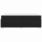 vidaXL Cadre de lit avec matelas Noir 90 x 190 cm tissu