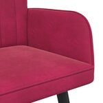 vidaXL Sofa 2 places Bordeaux 115 x 61 x 87 cm Velours (V)