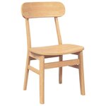 vidaXL Chaises à manger 2 Pièces bois massif caoutchouc