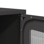 vidaXL Buffet haut noir 68x39x123 cm acier
