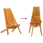 vidaXL Chaises de jardin pliantes 2 Pièces Marron 56 x 69 x 84 m