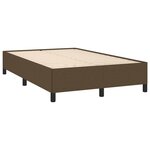 vidaXL Cadre de lit sans matelas marron foncé 120x190 cm tissu