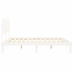 vidaXL Cadre de lit sans matelas blanc bois massif de pin