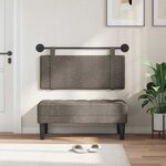vidaXL Tête de lit suspendue Gris PU antique
