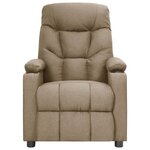 vidaXL Fauteuil électrique de massage Taupe Tissu