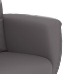 vidaXL Fauteuil inclinable avec repose-pied gris similicuir