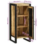 vidaXL Cabinet de salle de bain Marron Bois de manguier massif