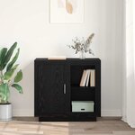 vidaXL Buffet Chêne noir 40 x 80 x 75 cm Bois d'ingénierie