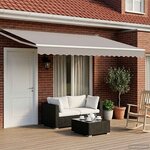 vidaXL Cadre de store rétractable électrique Blanc 5 x 3 m Aluminium