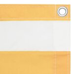 vidaXL Écran de balcon Blanc et jaune 120x300 cm Tissu Oxford