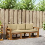 vidaXL Ensemble de canapés d'extérieur 3 pc Naturel et Beige