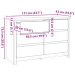 Commode vidaXL "DRAMMEN" Blanche 111x43x73 5 cm en Bois massif de Pin