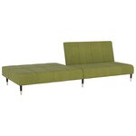 vidaXL Canapé-lit à 2 places vert clair velours