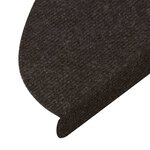 vidaXL Tapis d'escalier auto-adhésifs 10 Pièces noir 56x17x3 cm