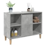 vidaXL Armoire salle de bain gris béton 80x33x60cm bois d'ingénierie